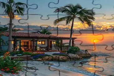 Casa y playa jigsaw puzzle