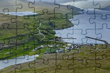 View over Eioi, Faroe Islands jigsaw puzzle