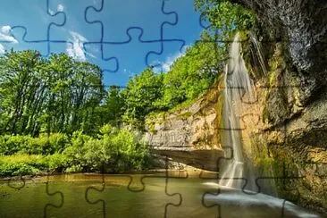 Cascade dans le Jura jigsaw puzzle