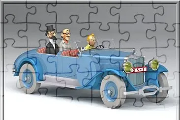 פאזל של Tintin en voiture