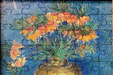 van Gogh fleurs dans un vase de cuivre