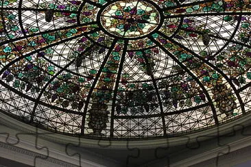 Stained glass arch. Casa Loma