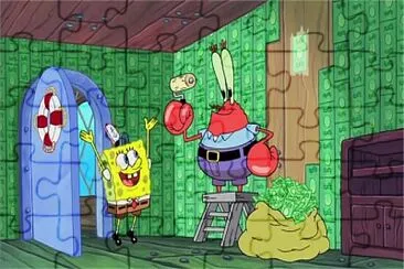 Mr Krabs Wall of Money jigsaw puzzle