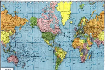 Map of the World (1942) jigsaw puzzle