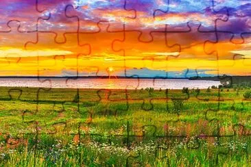 Sunset full of colours jigsaw puzzle