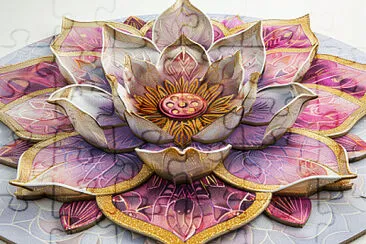 Floral Lotus Mandala jigsaw puzzle