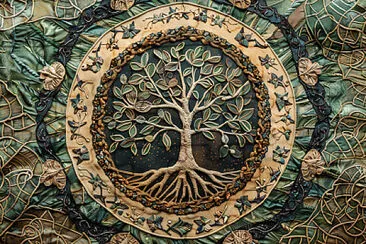 פאזל של Spiritual Tree of Life Mandala