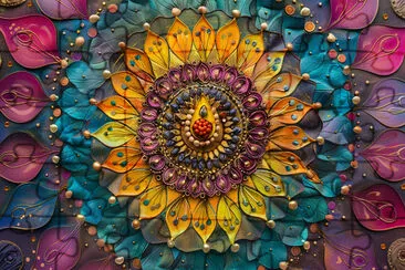 פאזל של Colorful Mandala