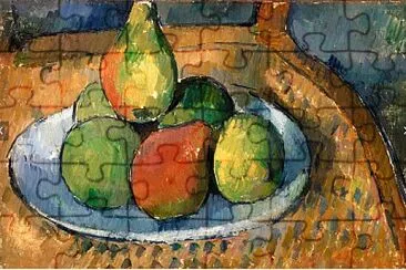 פאזל של Cézanne fruits sur une chaise