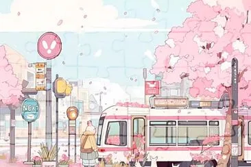 פאזל של Cute - Mignon Bus Rose