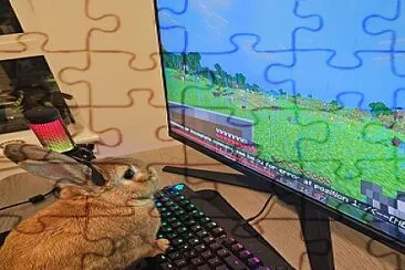 Gaming bunny jigsaw puzzle