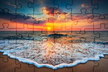 שקיעה בים jigsaw puzzle