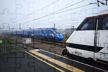 פאזל של Class 91   Hitachi at Peterborough