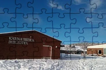 Kärna skola i vinterskrud jigsaw puzzle