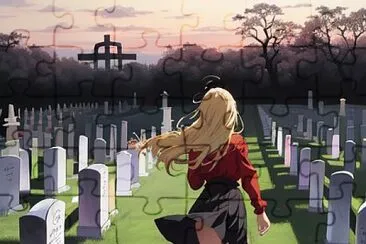 פאזל של Yuki, graveyard scene.