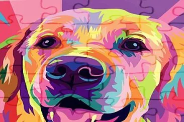 Golden Retriever Pop Art jigsaw puzzle