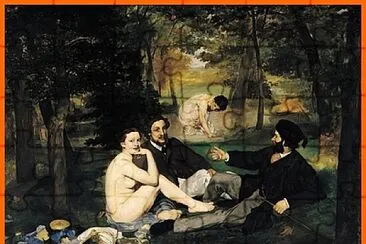 Le Déjeuner sur l’herbe – Edouard Manet (1863) jigsaw puzzle