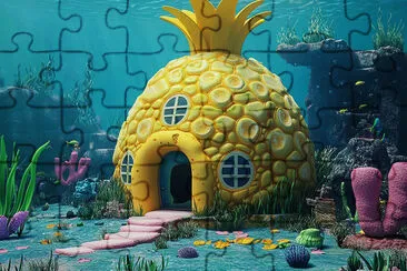 פאזל של Spongebob's Pineapple House