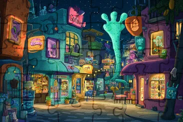 Bikini Bottom Downtown jigsaw puzzle