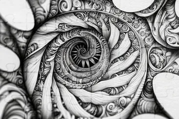 Zentangle Spiral Staircase