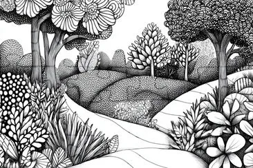 Zentangle Nature Scene jigsaw puzzle