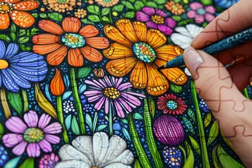 Zentangle Flower Garden