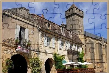 Beaumont-en-perigord : marche couvert jigsaw puzzle