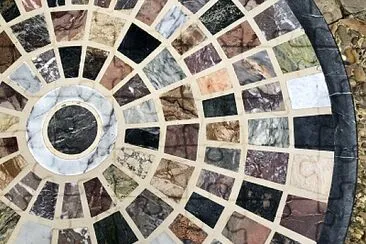 Marble patio table tiles, Seville, Spain jigsaw puzzle