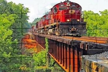 Train jigsaw puzzle