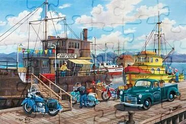 Homer spit harbor jigsaw puzzle