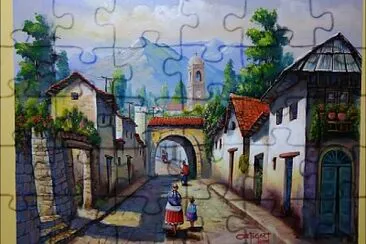 Calle pueblo jigsaw puzzle