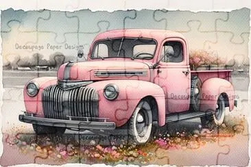 Pink jigsaw puzzle