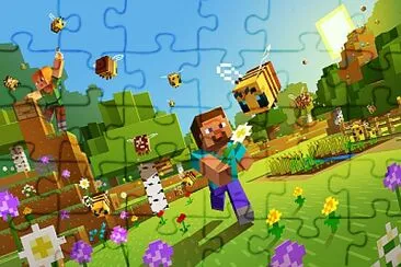 Minecraft fondo con abejas