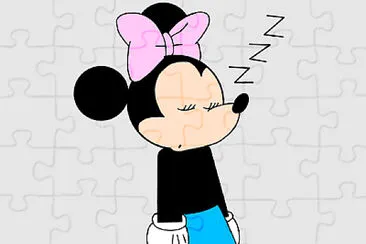 Rompecabeza de minnie mouse durmiendo jigsaw puzzle