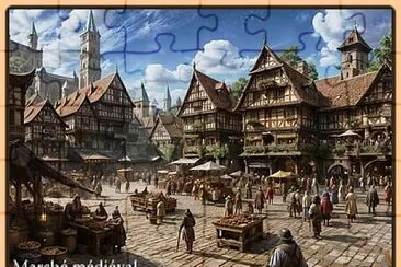 Marché médiéval jigsaw puzzle