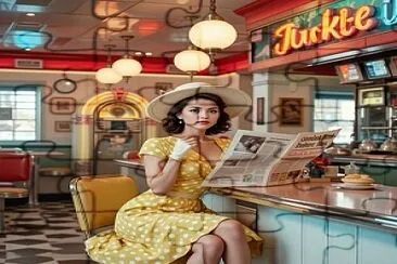 Elegant retro diner