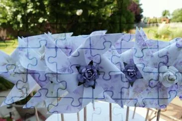 Chic Lilac Pinwheel Flags jigsaw puzzle