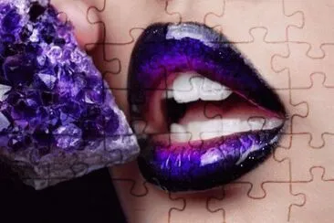 Purple Stone and Lips jigsaw puzzle