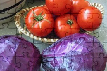 Tomatoes and Purple Cabbage jigsaw puzzle