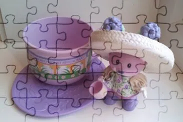 Vintage Violet Tea Bunny jigsaw puzzle