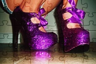 BIG Purple Shoes jigsaw puzzle