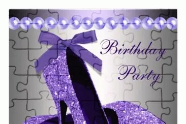 Glamorous Birthday Invitation jigsaw puzzle