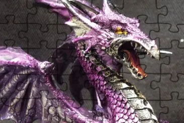 Purple Dragon Statue