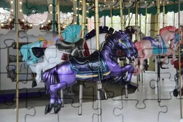 Purple Carousel Horse