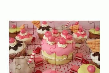 Cupcake Party in Pink jigsaw puzzle