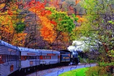 Colorful Train Ride jigsaw puzzle