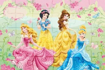 Aurora SnowWhite Belle Cinderella jigsaw puzzle