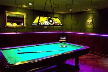 Purple Glowing Pool Room