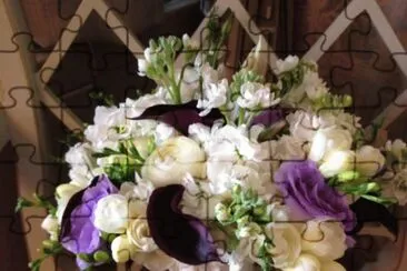 Purple and White Floral Arrangement