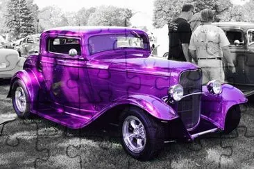 Vintage  Purple Car